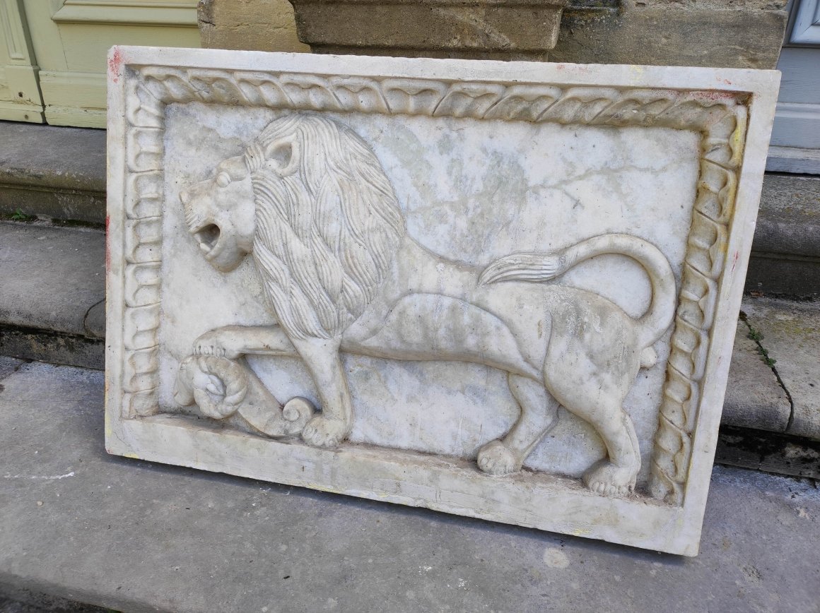 Bas-relief en marbre, Rajasthan XIXème siècle-photo-6