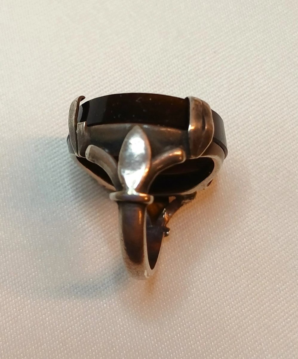 Antique-style Silver Cameo Ring-photo-3