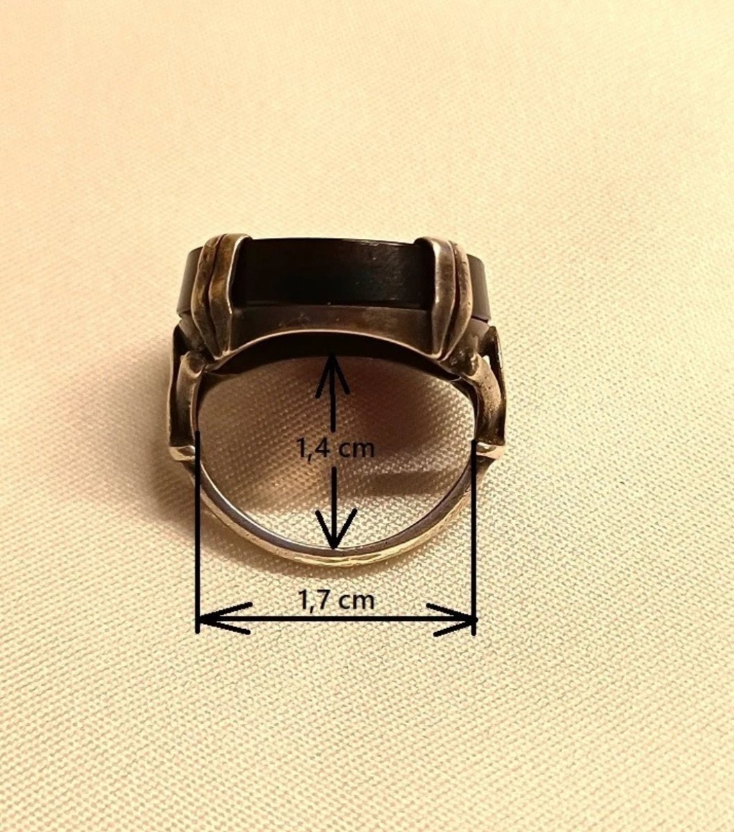 Antique-style Silver Cameo Ring-photo-1