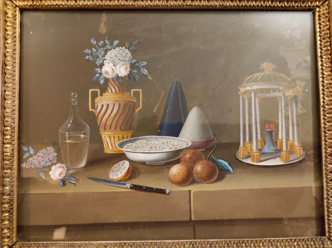 Lelong (J.R. Feyerabend), nature morte à la gouache vers 1800-photo-1