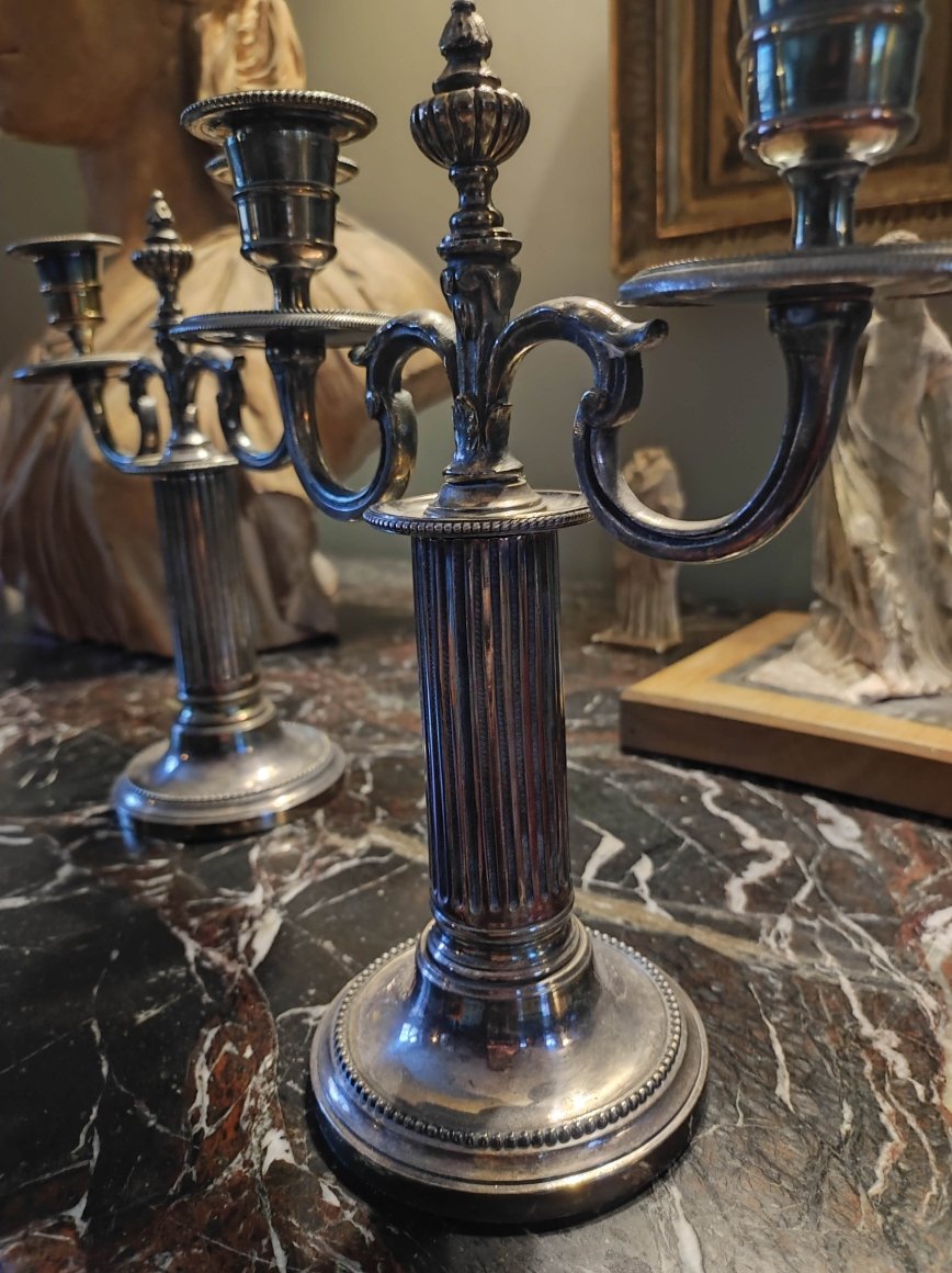 Pair Of Louis XVI Candelabras Circa 1800-photo-3