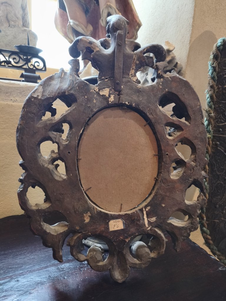 Baroque Frame, Carved Wood, 17th Century-photo-2