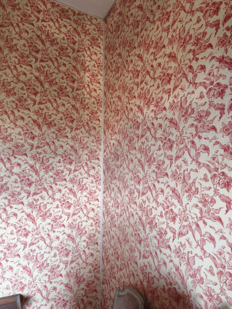 Large Length Of Vintage Printed Cotton Fabric-photo-3