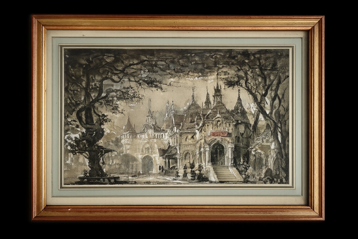 Troubadour Drawing Circa 1830-1840