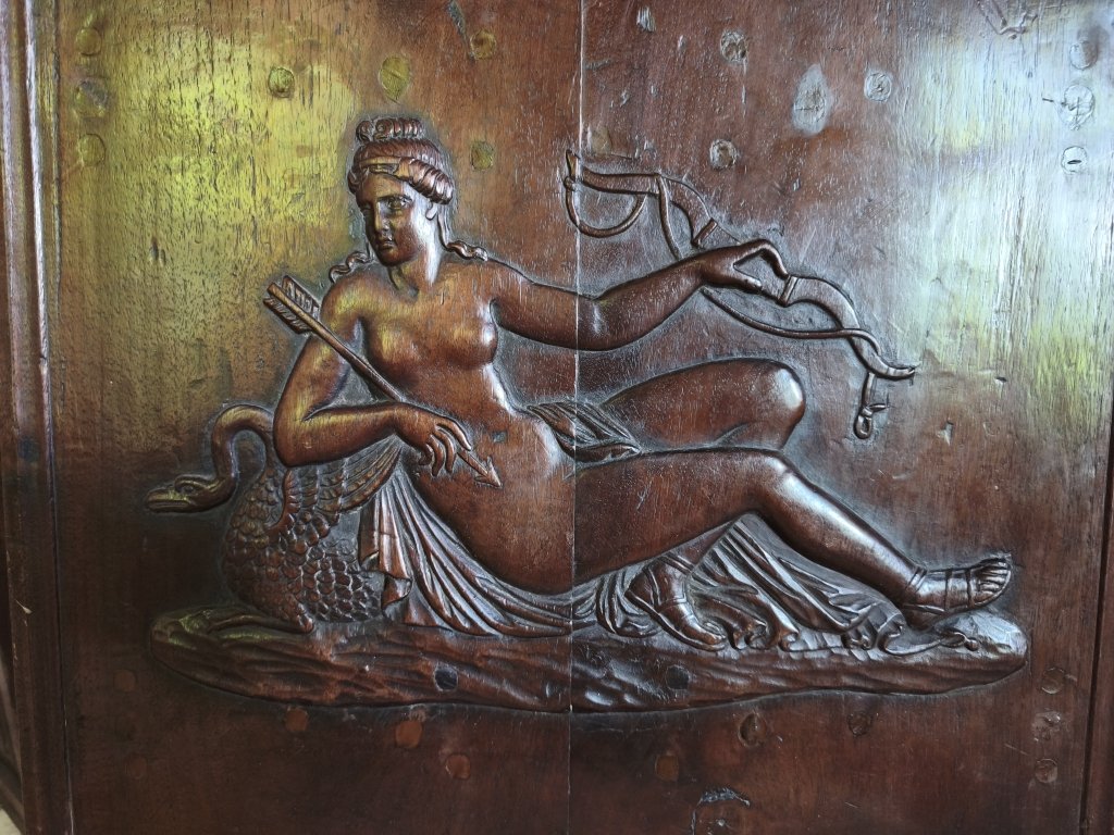 Carved Renaissance Panel Diana The Huntress-photo-2