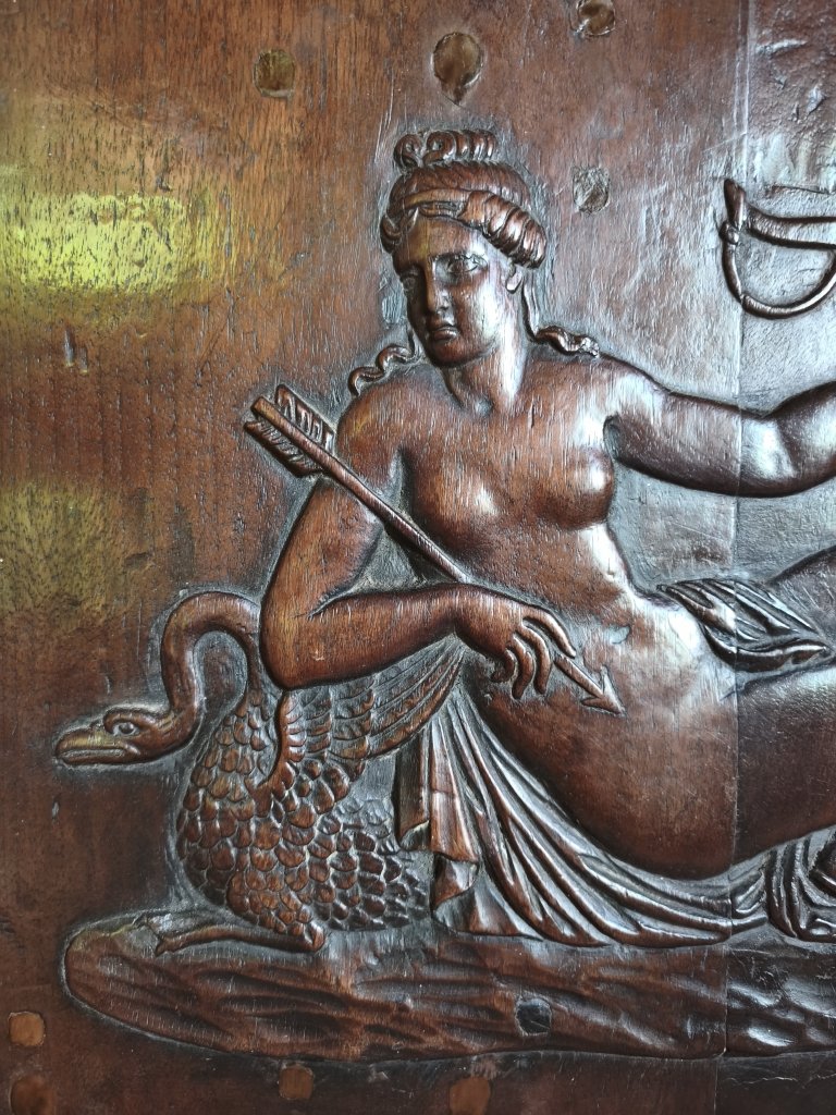 Carved Renaissance Panel Diana The Huntress-photo-3