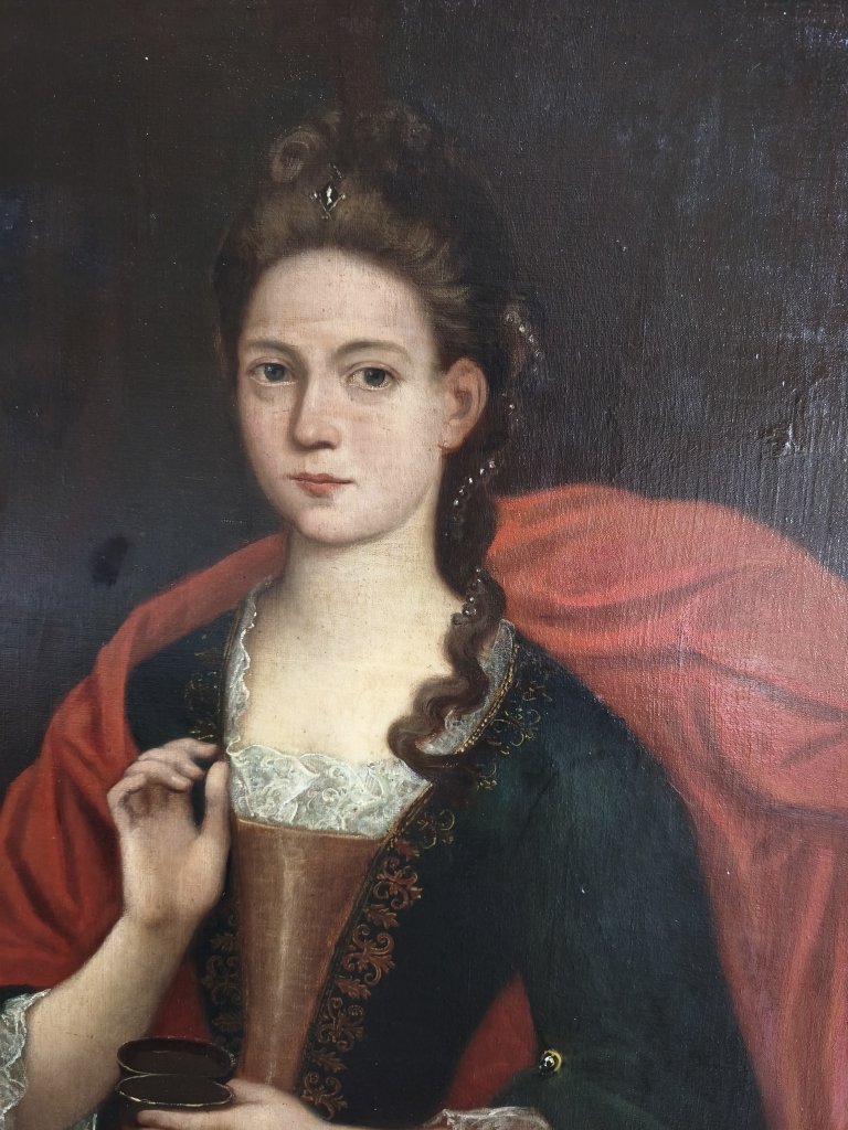 Premier portrait d'une paire, XVIIIème siècle-photo-1