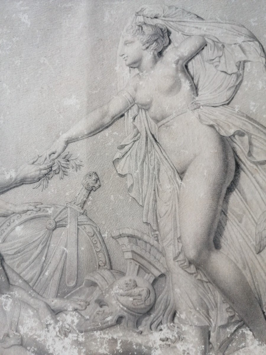 Large Neoclassical Drawing-photo-4