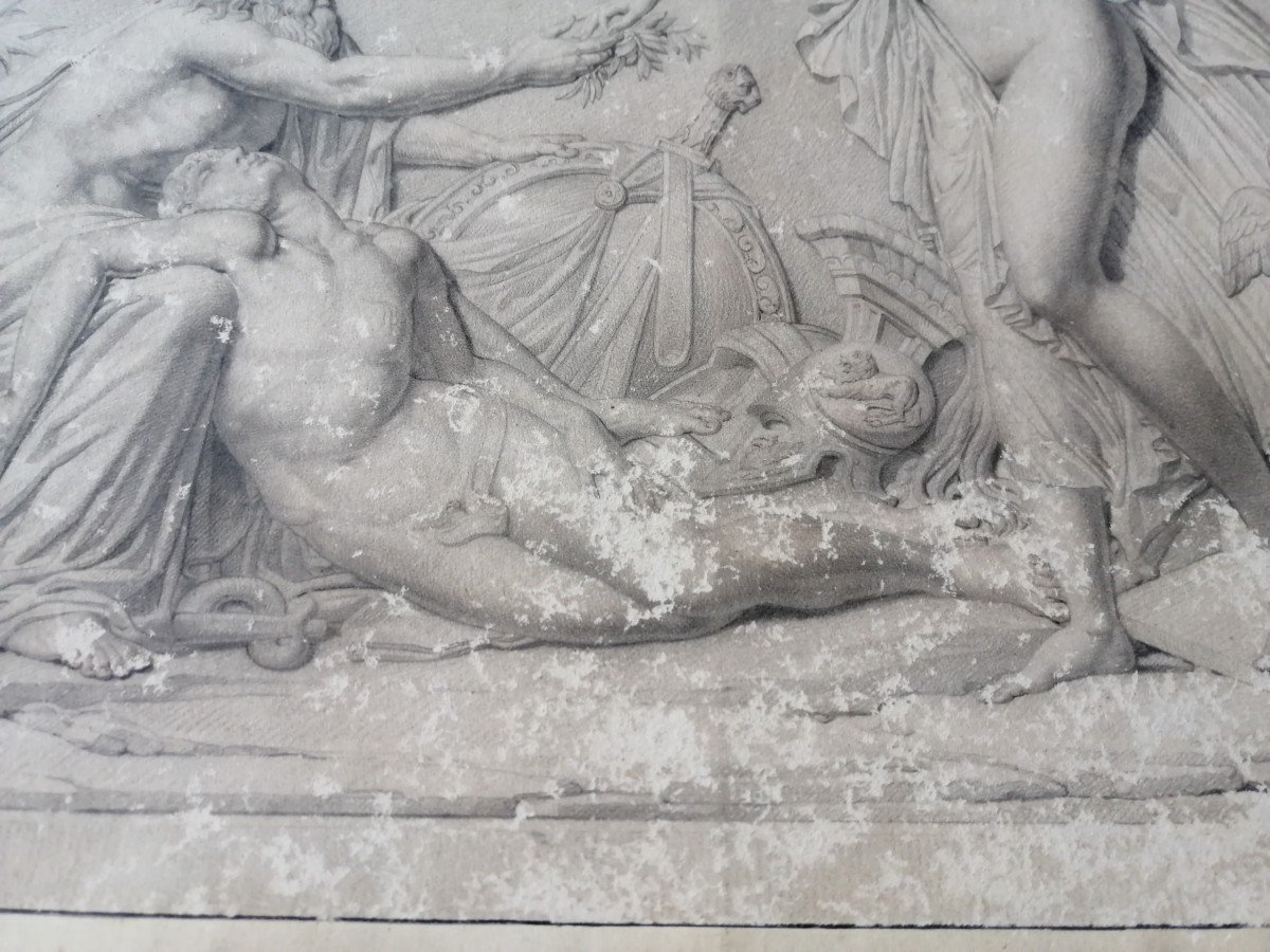 Large Neoclassical Drawing-photo-2