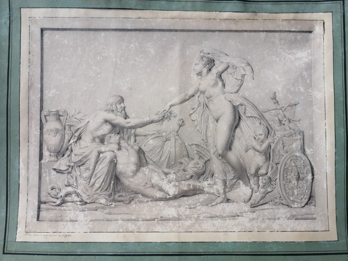 Large Neoclassical Drawing