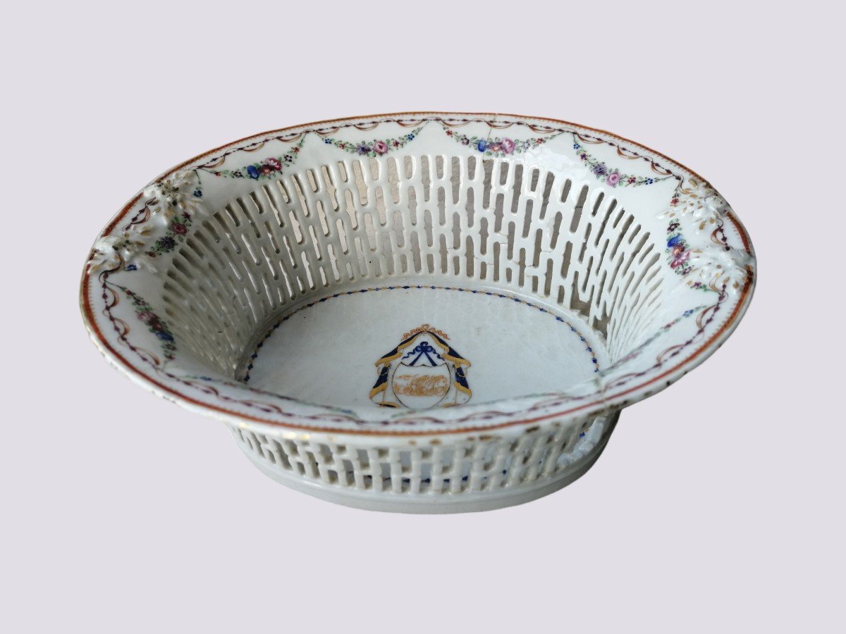 Bannette Porcelaine De Chine Armoiriée XVIIIème-photo-2