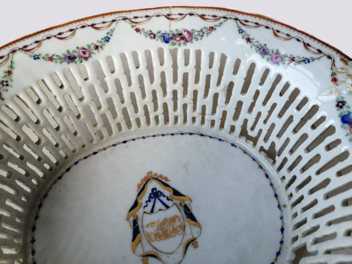 Bannette Porcelaine De Chine Armoiriée XVIIIème-photo-3