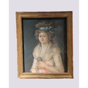 Portrait Of Lady In Pastel, Louis XVI Period