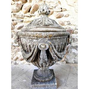 Louis XIV Style Covered Garden Urn 