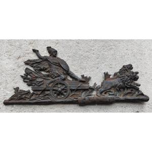 Cast Iron Plate From The Late 17th Century 