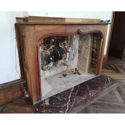 Nineteenth Walnut Fireplace