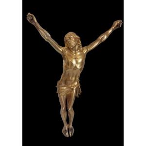 Beau Christ En Bronze Doré XVIIème