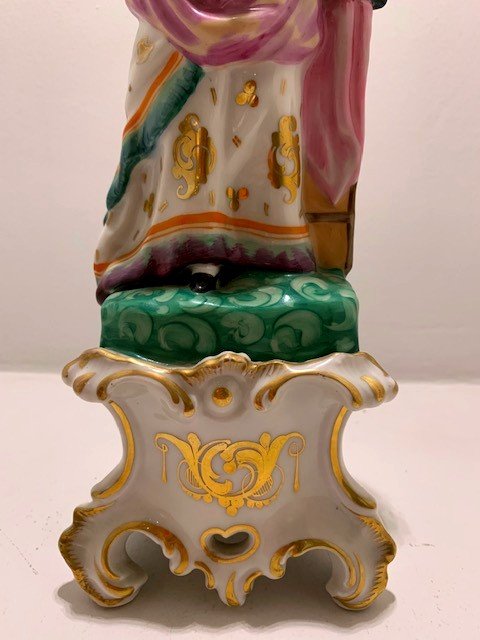 Pair Of Porcelain Figurines, Old Paris, 19th Century-photo-3