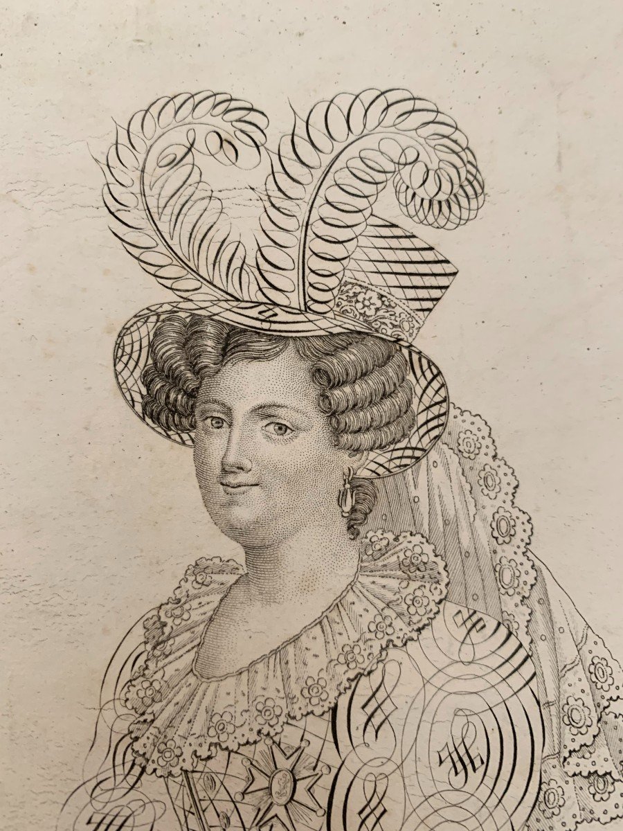 Portrait équestre De Maria Cristina De Borbón. Gotardo Grondona, Barcelone 1832.-photo-3