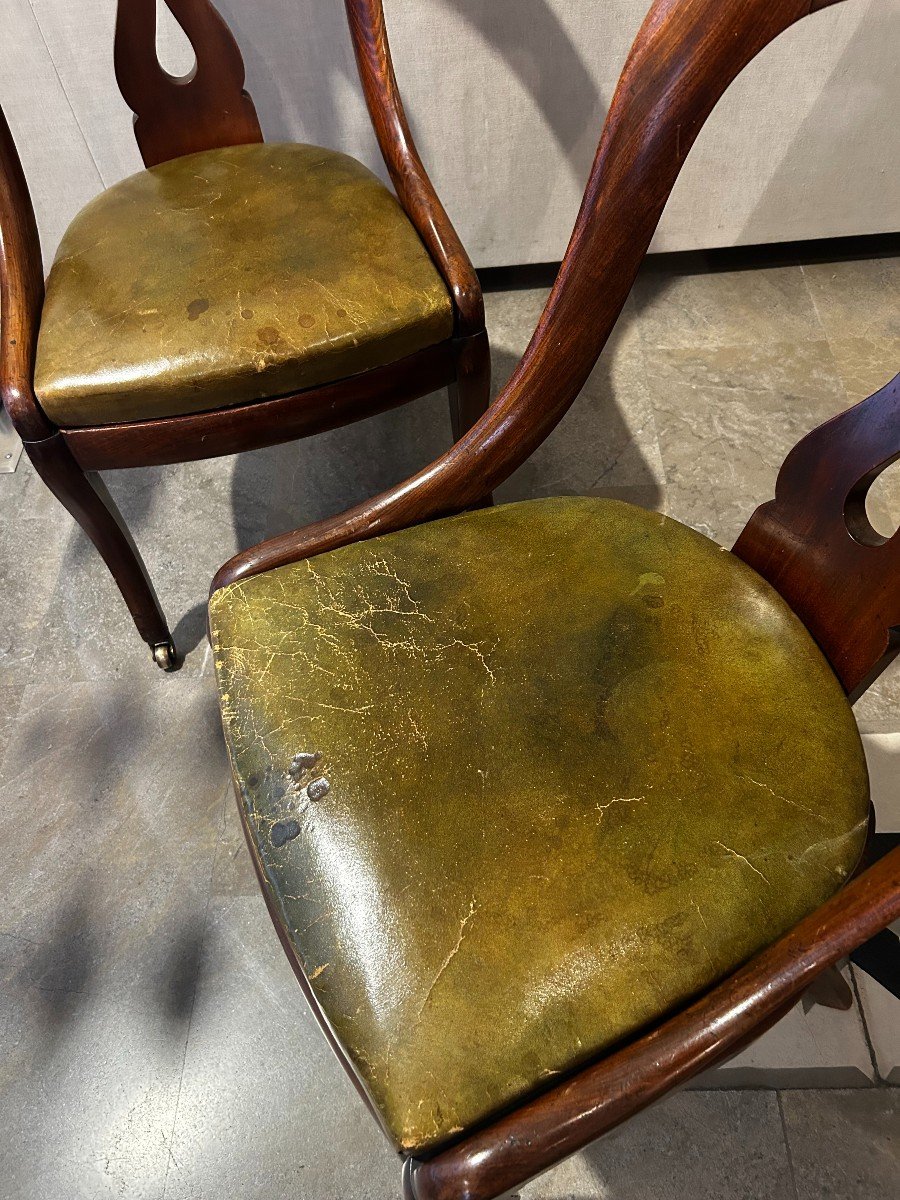 Paire De Chaises Anglaises En Acajou Constantine & Co-photo-2