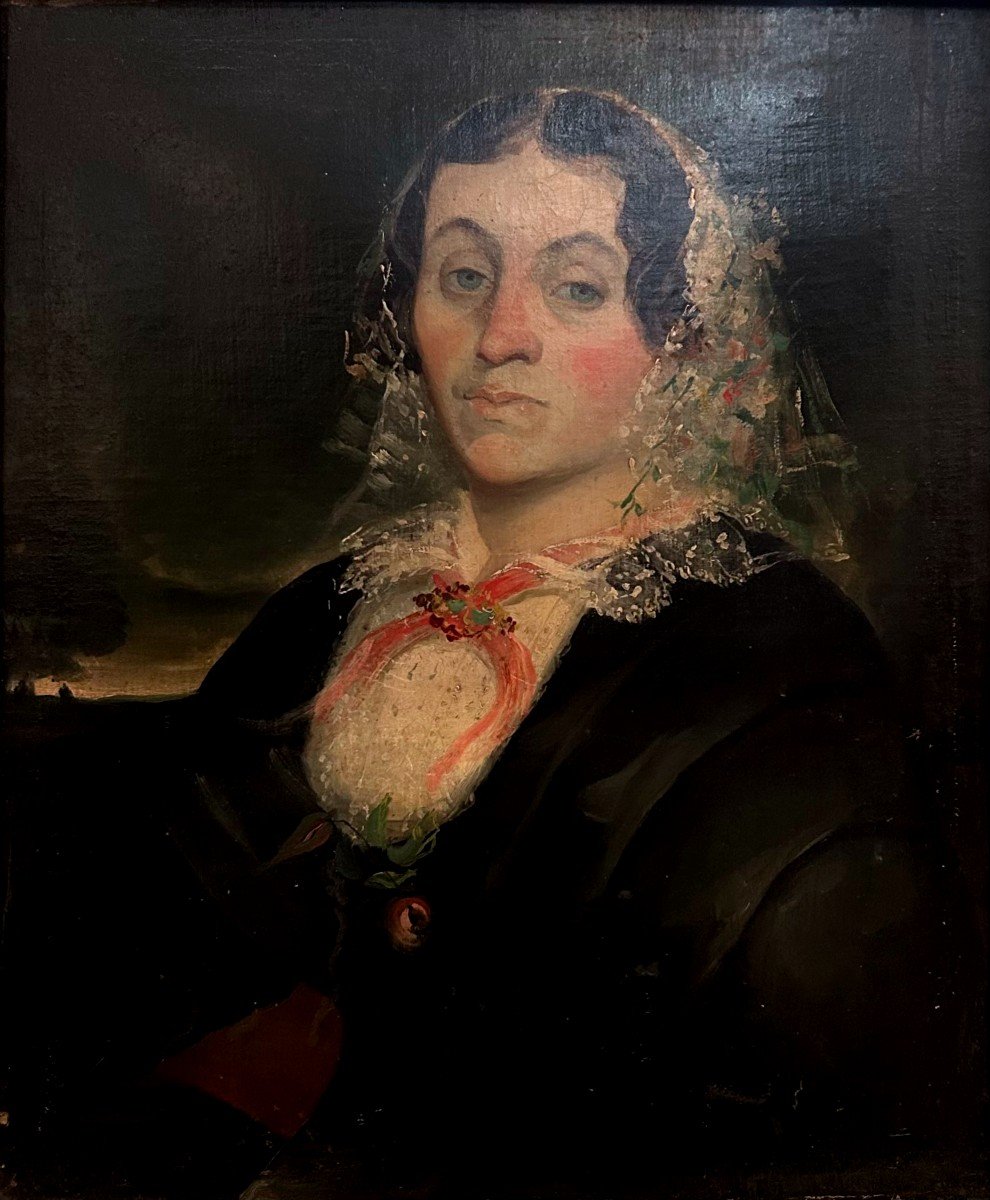  Portrait De Femme, école Anglaise, Début Du XIXe Siècle-photo-2