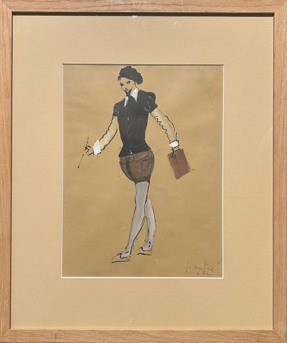 Léonor Fini (buenos Aires, 1907 - Paris, 1996) The Painter (study Of Characters, Costumes) -photo-3