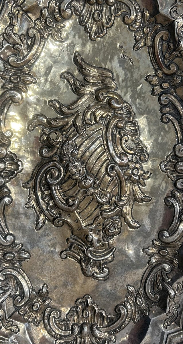 Silver Tray. Spanish Work By Fray José Espejo Y Delgado. Cordoba, Year 1780.-photo-2