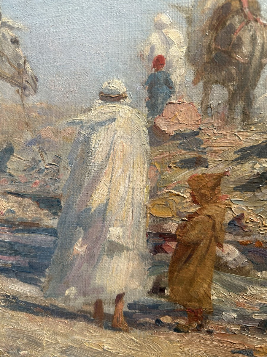 John Sydney Steel (perth 1863 – Balquhidder 1932) Scene With Figures.-photo-4