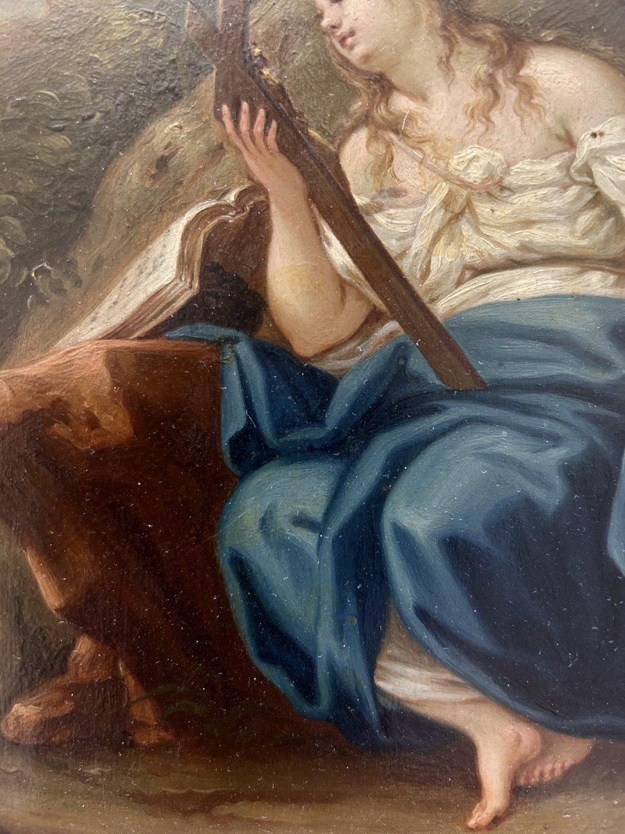 Marie-Madeleine pénitente, huile sur cuivre, Italie, XVIIe siècle-photo-4