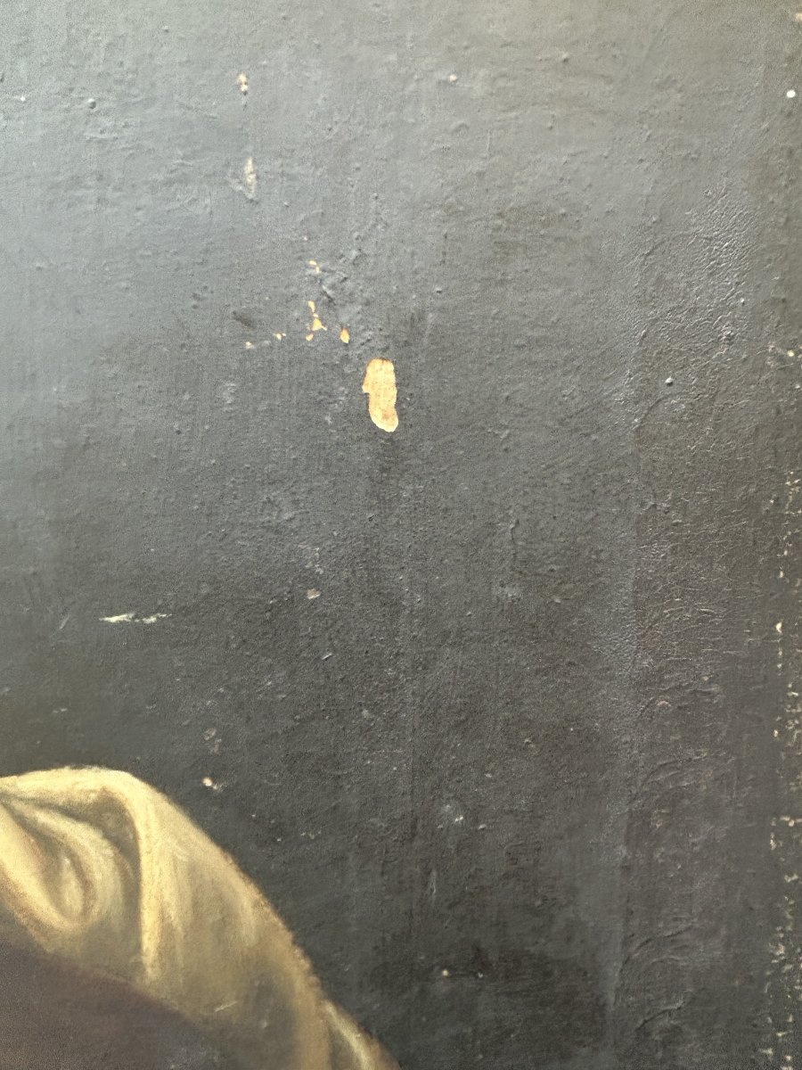 Suiveur de Jan Gossaert, Vierge à l’Enfant jouant avec le voile. Huile sur panneau, XVIe siècle-photo-1