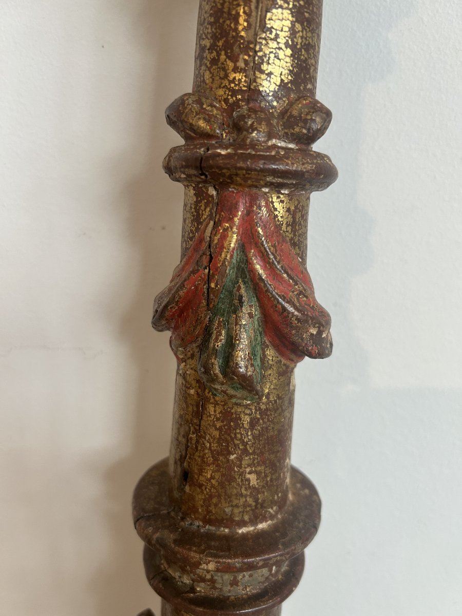A Group Of Four Columns, A Spanish Work From The Second Half Of The 16th Century.-photo-4