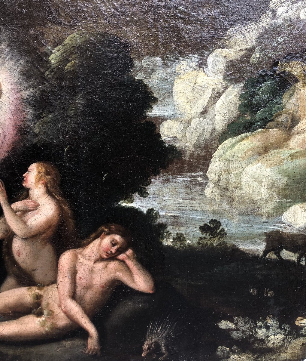 Anonyme espagnol du XVIIe siècle La naissance d’Ève à partir de la côte d’Adam-photo-4