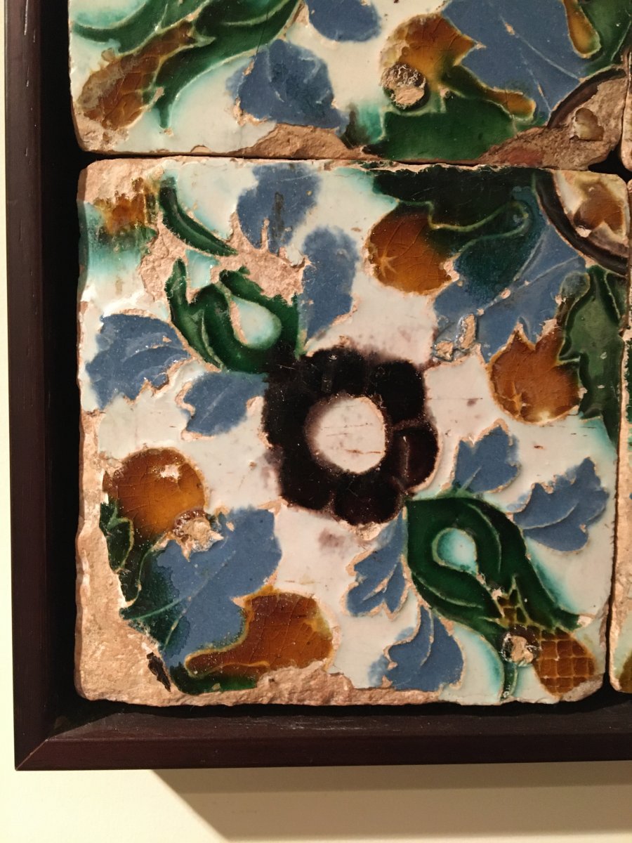 Group Of Four Azulejos, Tiles, Renaissance Ceramics-photo-1