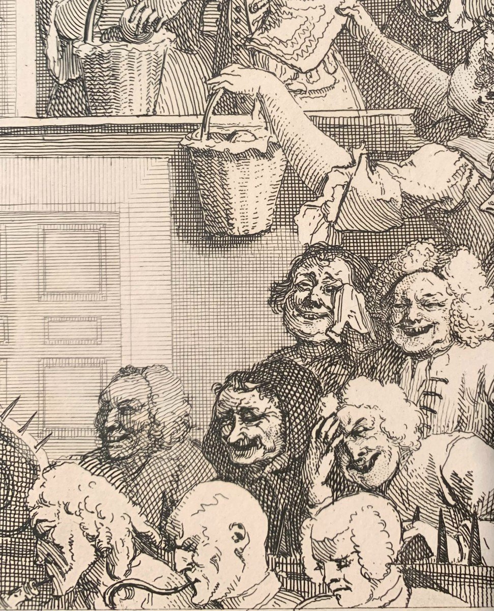 William Hogarth (london, 1697 - Id, 1764). The Audience Laughs. Engraved In London 1822.-photo-1