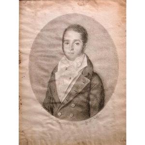 Portrait Masculin Réalisé Par Le Peintre Francisco Enriquez Y García, Année 1815