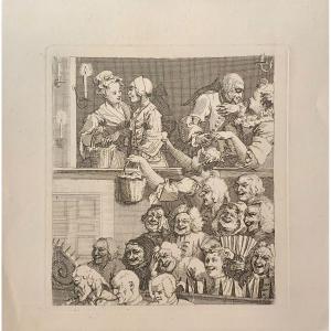 William Hogarth (Londres, 1697 - Id, 1764). Le Public Rit. Grav&eacute; &agrave; Londres 1822