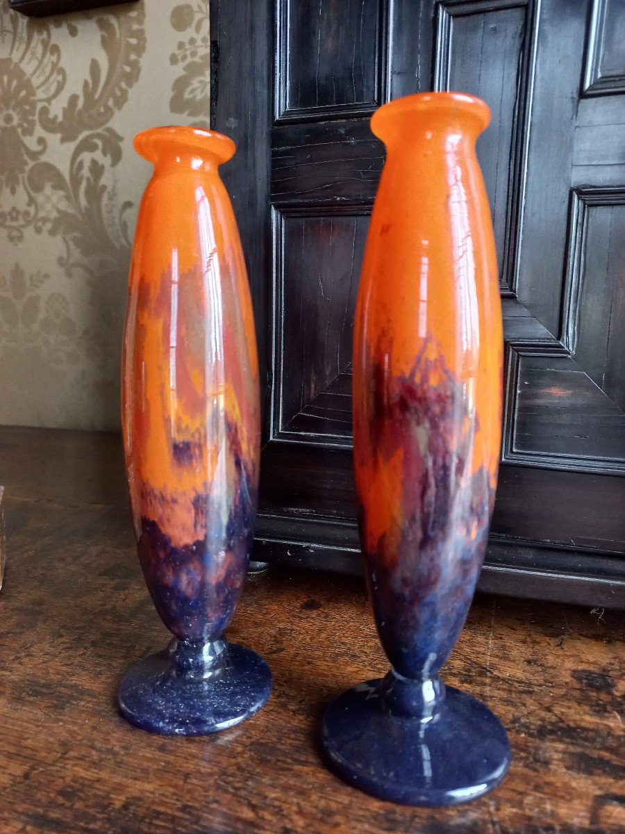 2 Vases Muller Freres Luneville