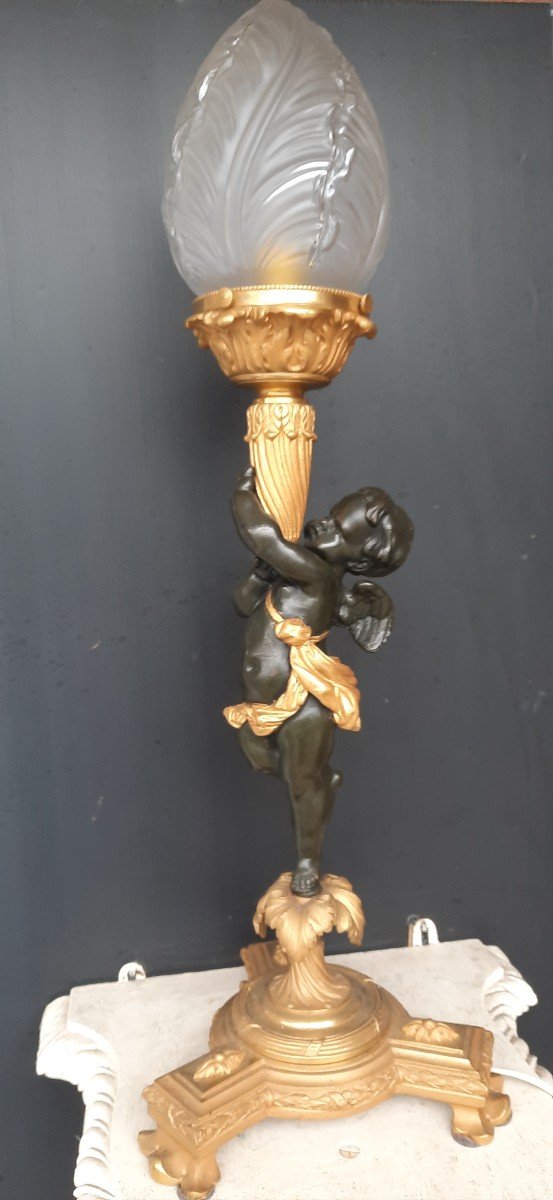 Bronze Lamp Fire Gilded.