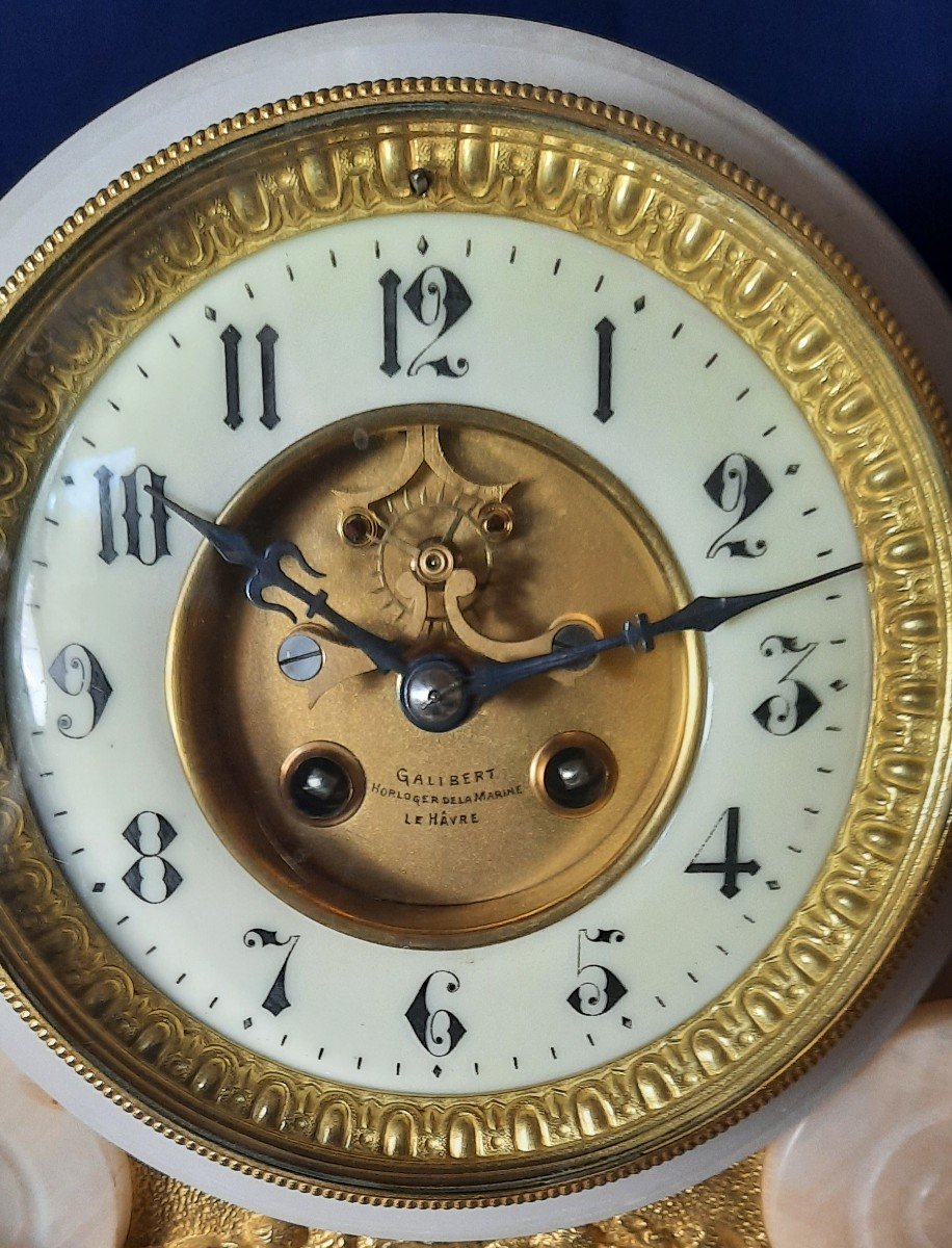 Onyx And Bronze Clockset-photo-6