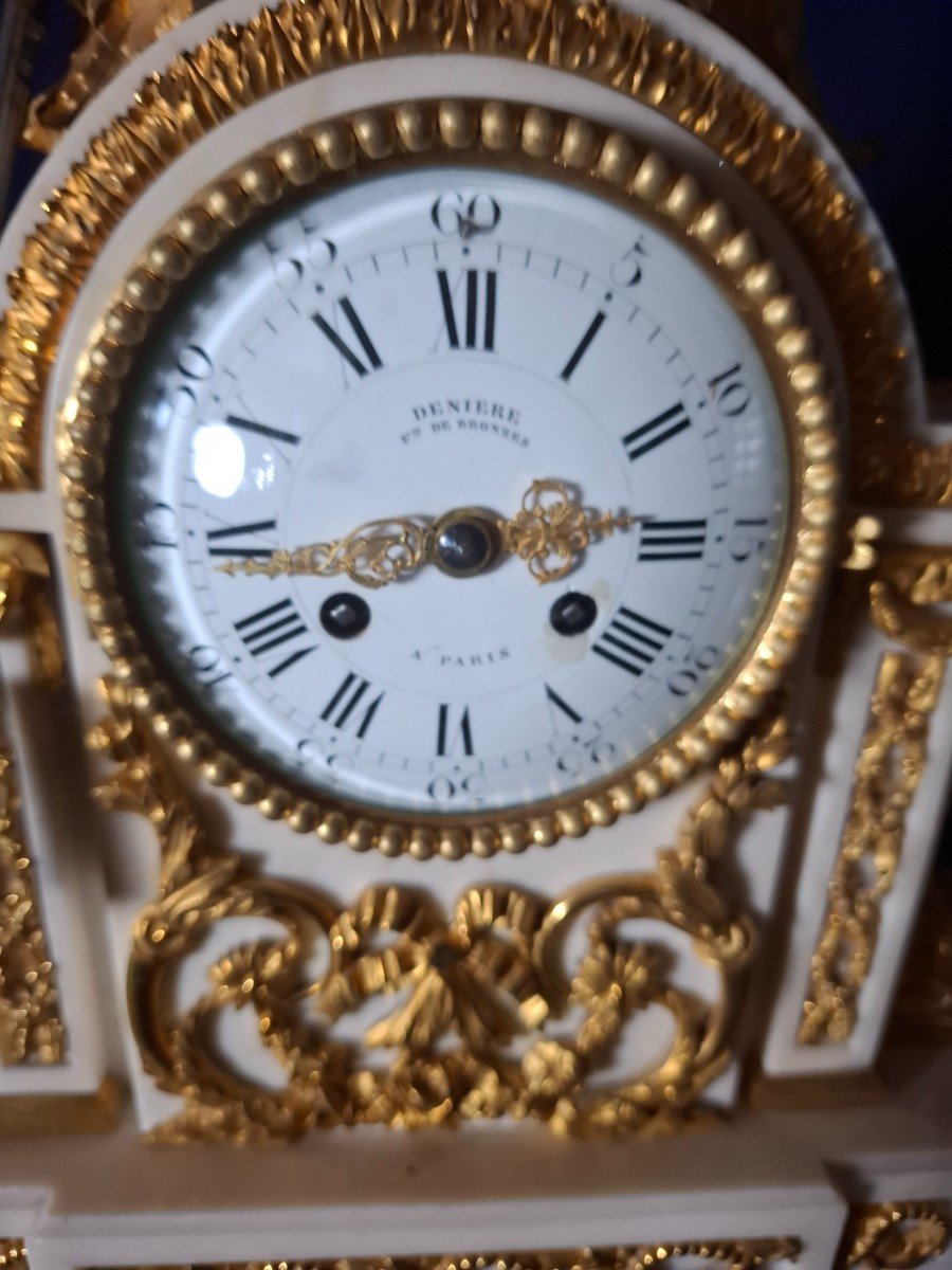 Pendule Style Louis XVI Signé Deniere-photo-4