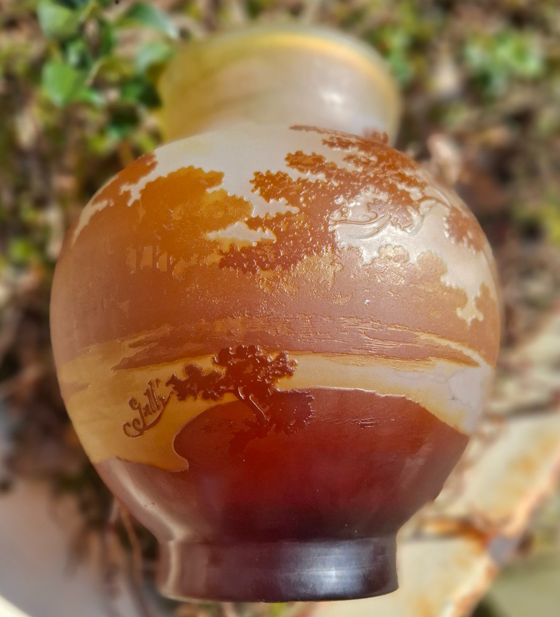 Gallé Landscape Vase-photo-3