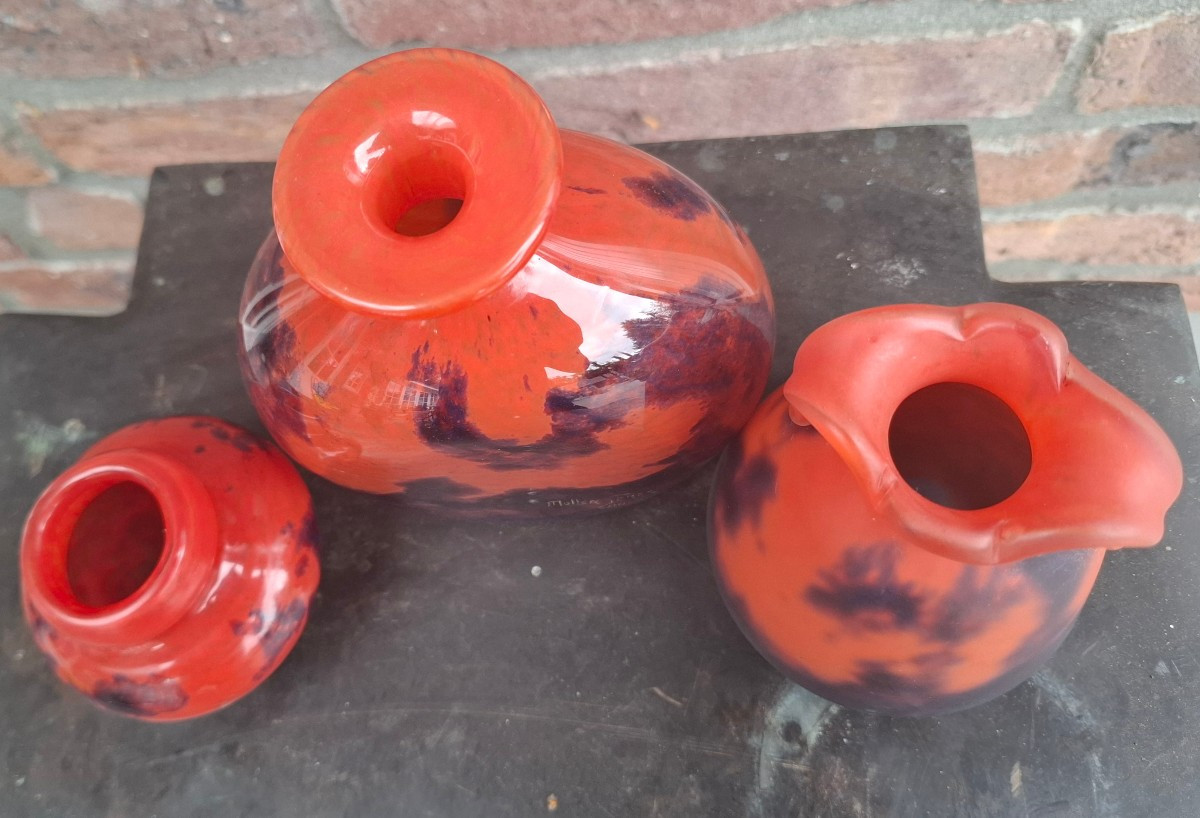 Three Muller Freres Vases-photo-2