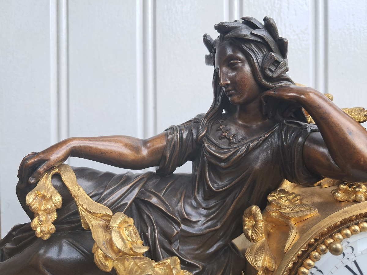 Gilt Bronze Clock. Denière.-photo-2