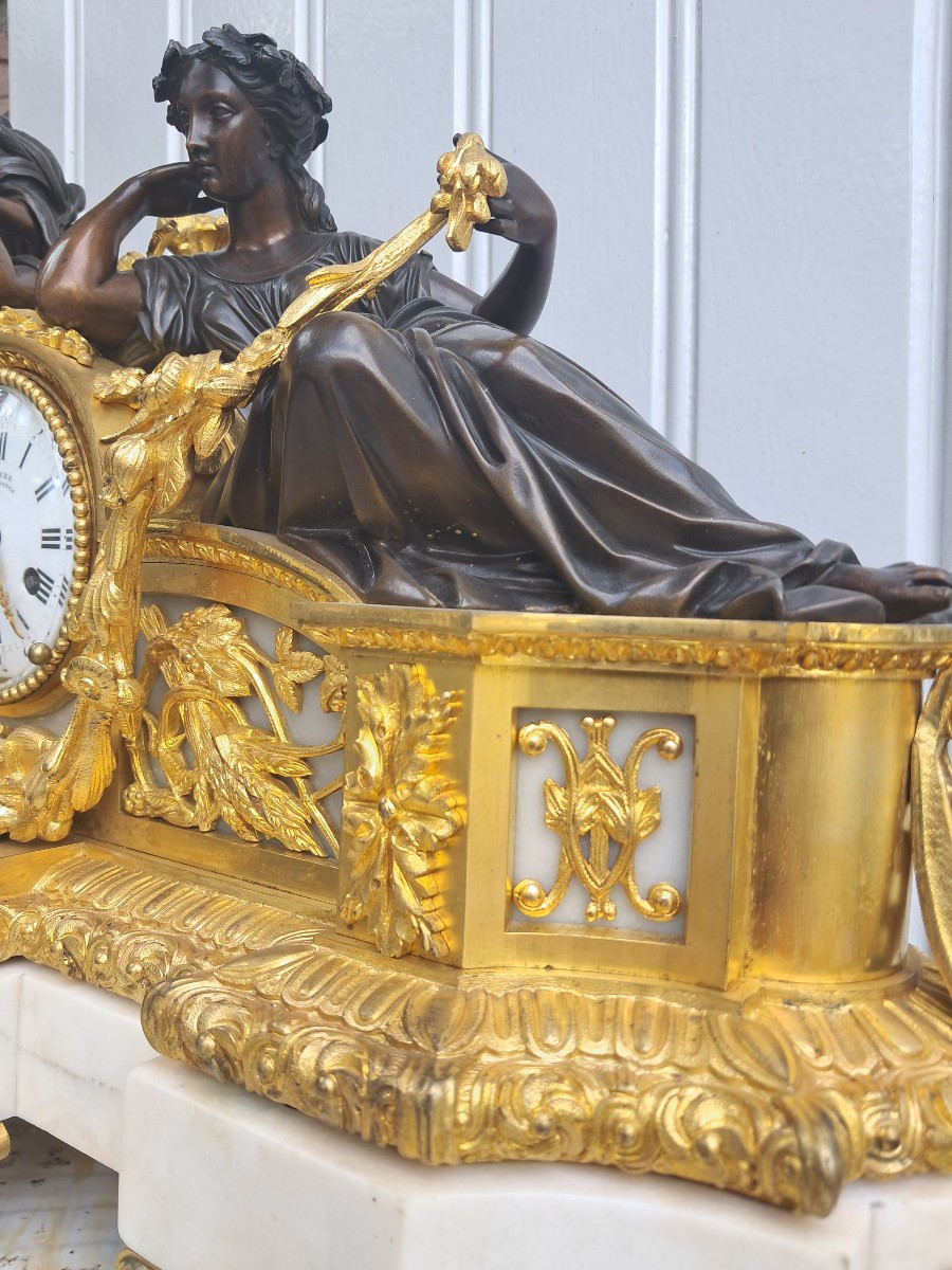 Gilt Bronze Clock. Denière.-photo-1