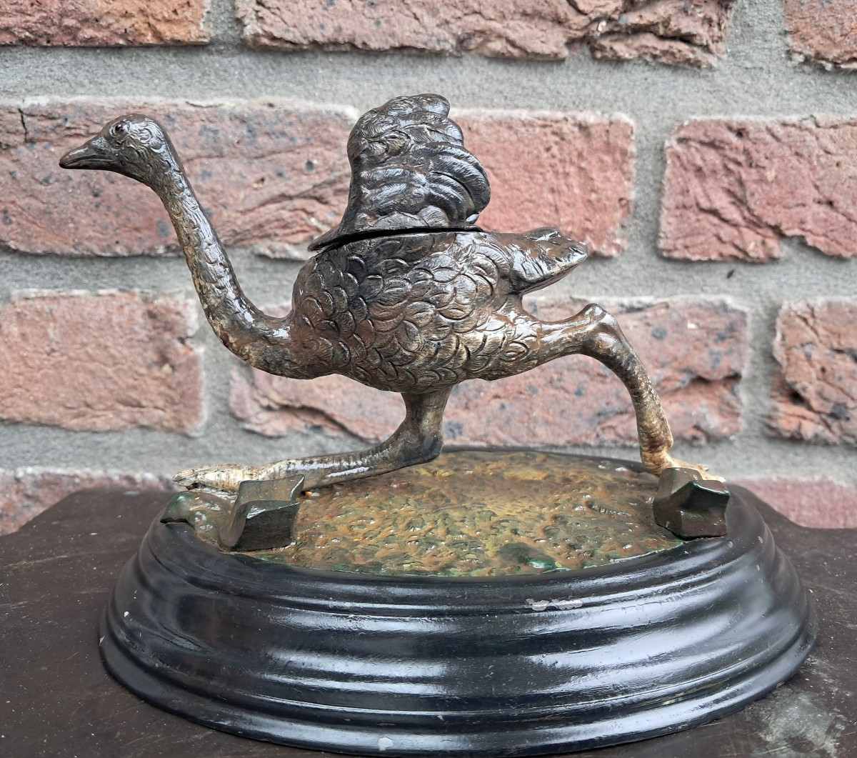 Emu Inkwell. Lead.-photo-2