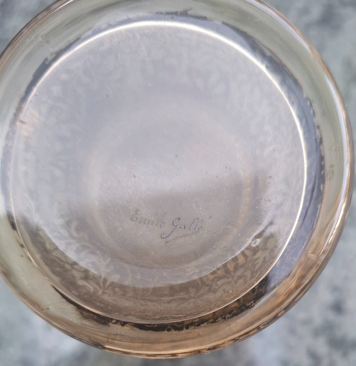 Vase emaillé et signe Emile Gallé-photo-2