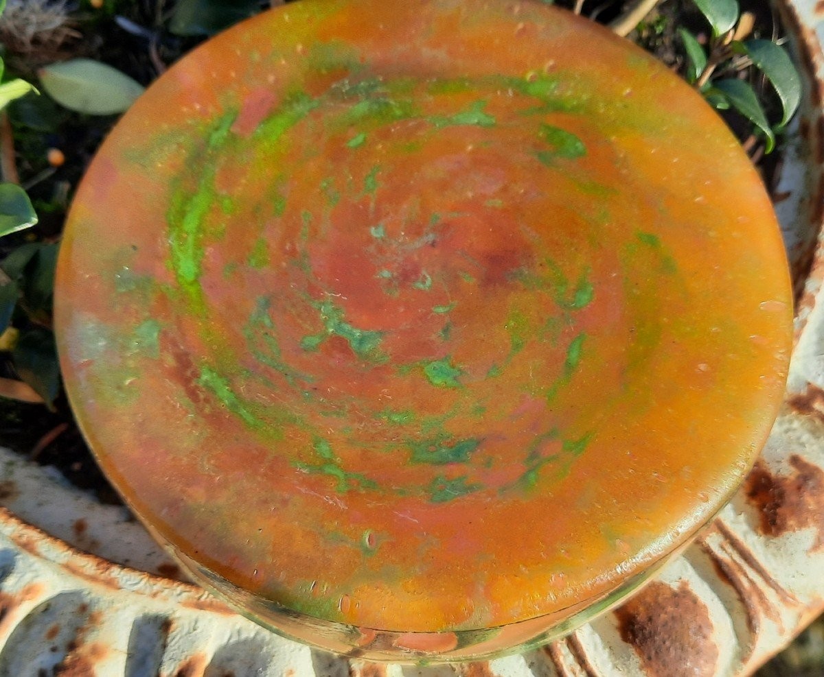 Petite coupe Daum Nancy. Décor pommes.-photo-4