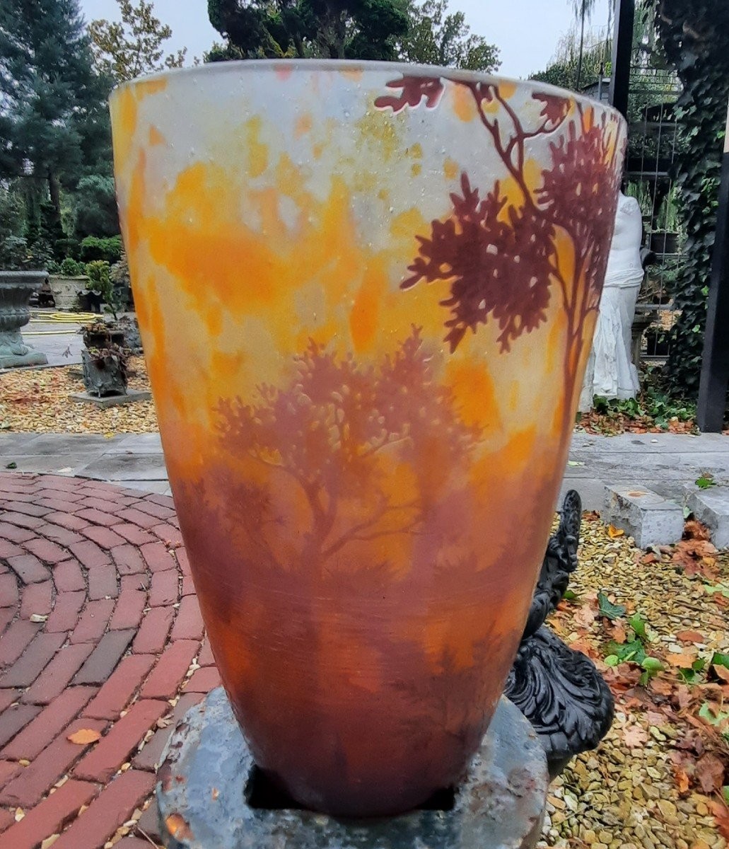 Daum Vase, France. Landscape.-photo-2