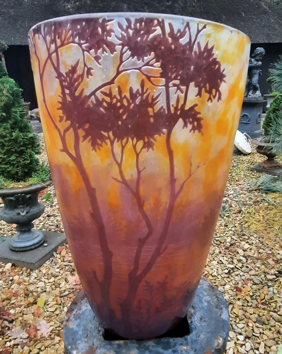 Daum Vase, France. Landscape.-photo-2