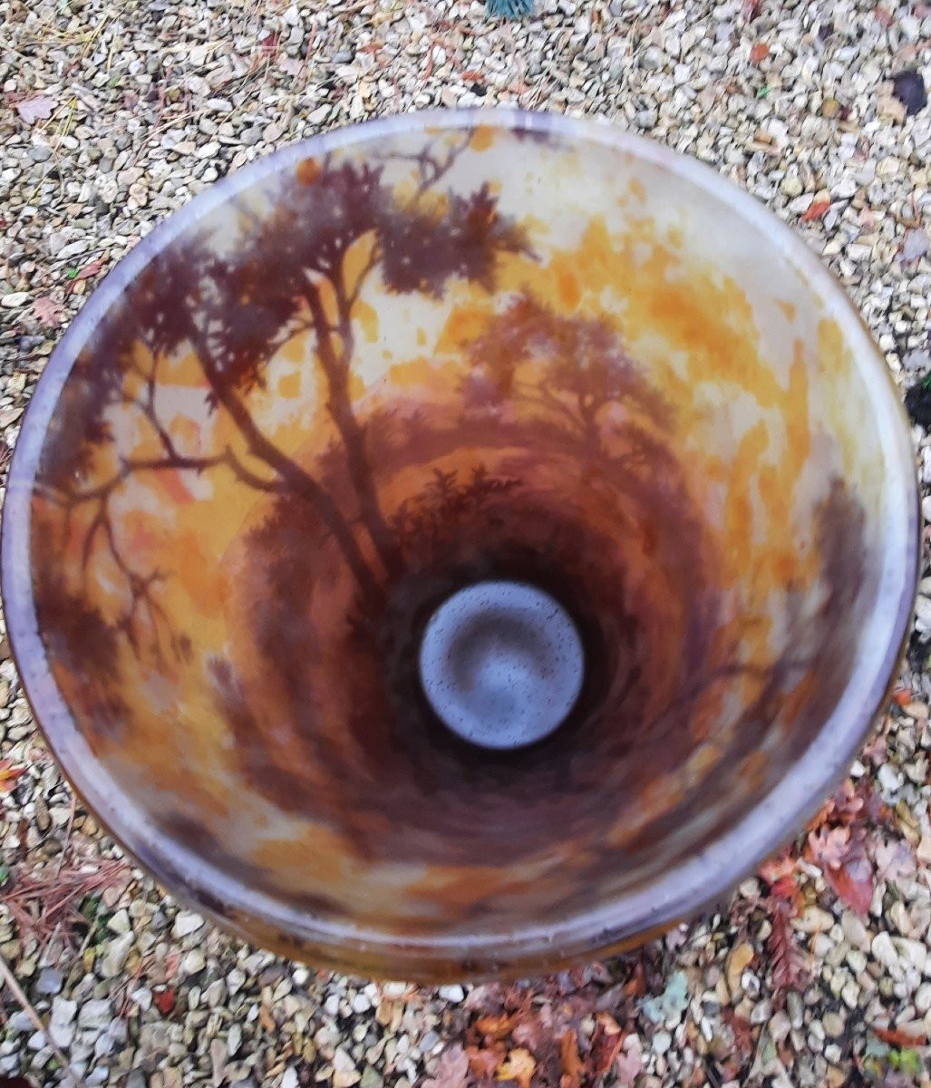 Daum Vase, France. Landscape.-photo-3